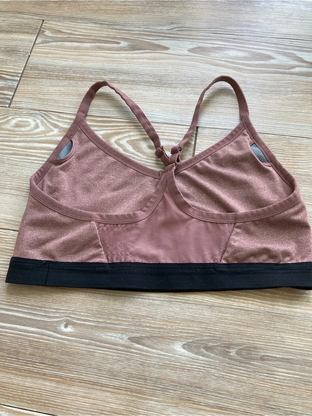 Nike Heather Mauve With Black Band Sports Bra Size M/L